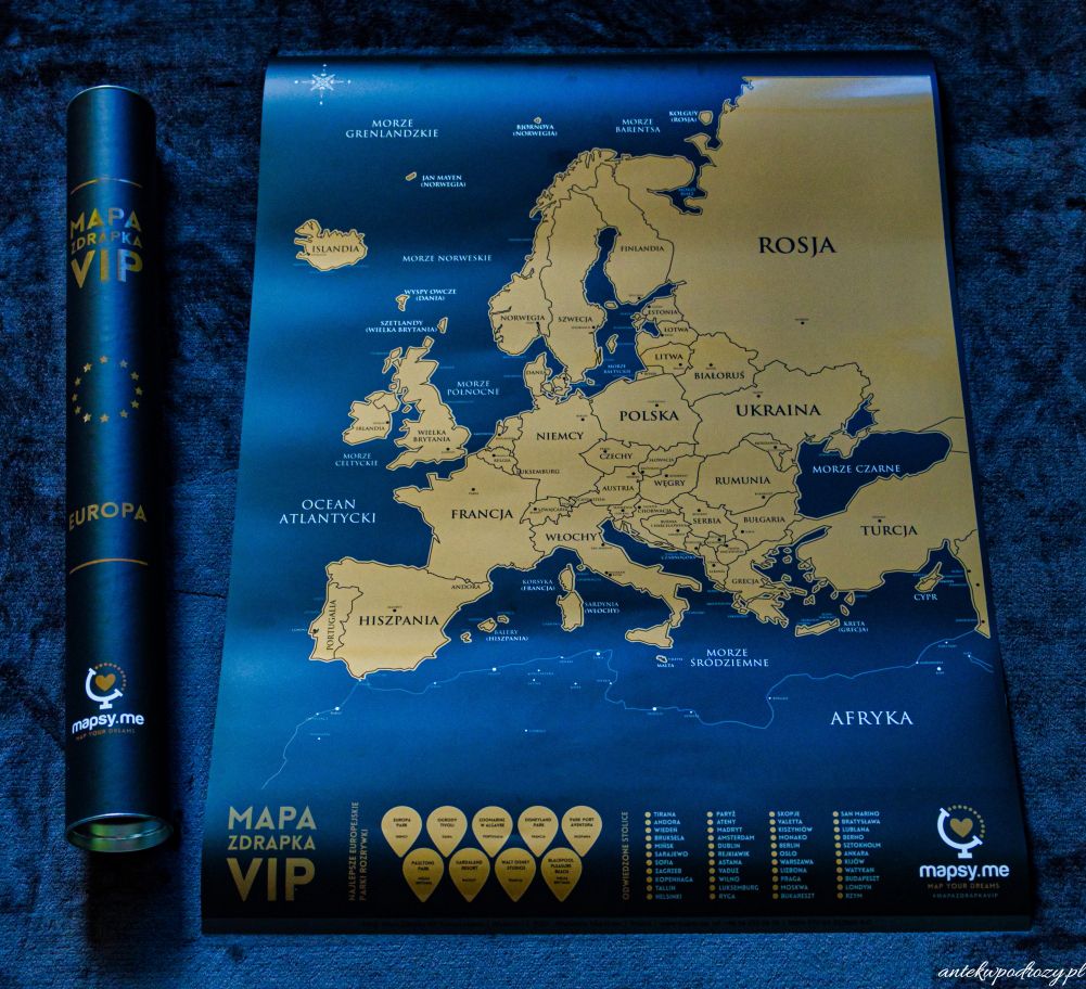 Mapa zdrapka VIP Europa