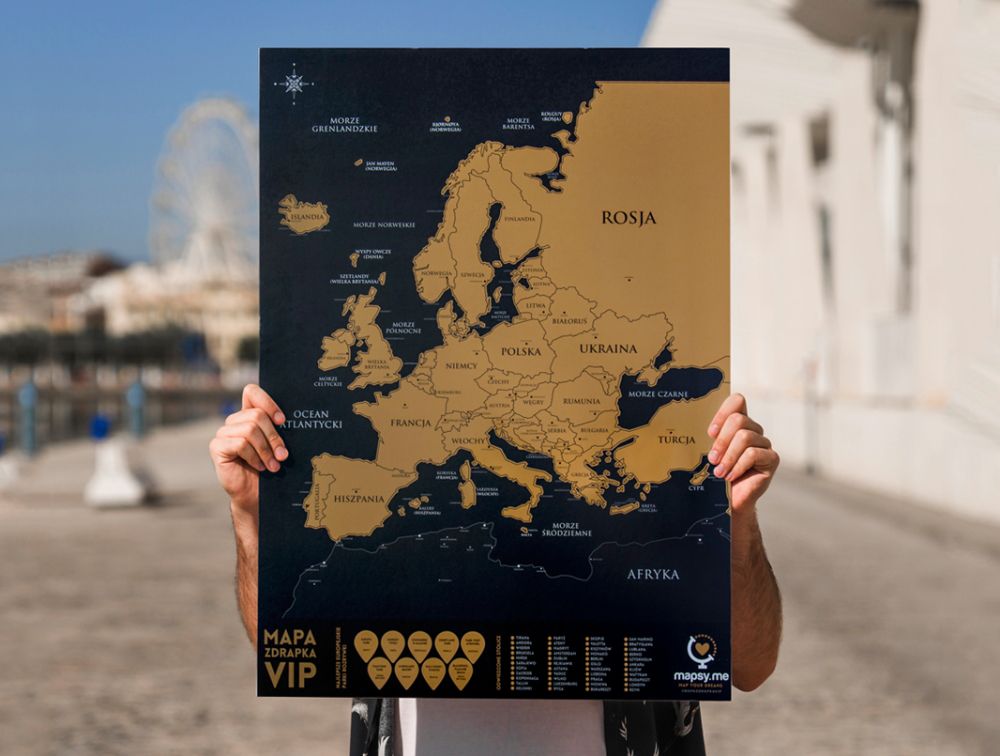 Mapa zdrapka VIP Europa