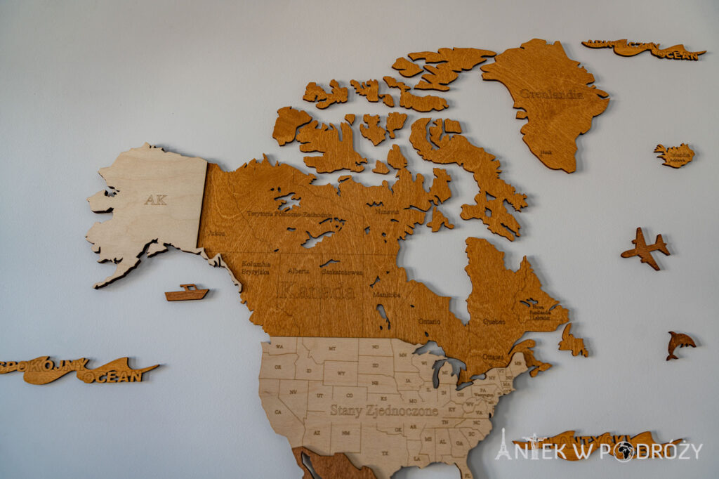 Drewniana mapa świata 3d Losokawood