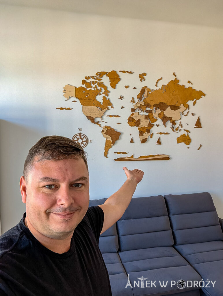 Drewniana mapa świata 3d Losokawood